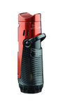 JetLine Regal Triple Cigar Lighter with Cigar Rest, Punch & Poker (Red)